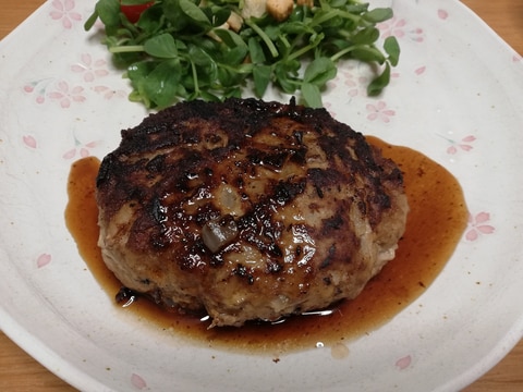 めんつゆで照り焼きハンバーグ